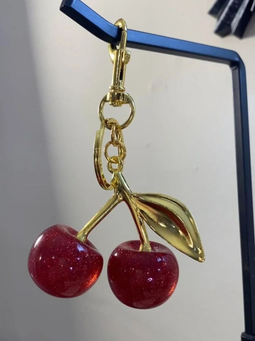 Cherry Keychain Bag Charm for Purses–Cute Keyring Accessories for Women